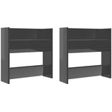  Zidni ormarići za cipele 2 kom sjajni sivi 60x18x60 cm drveni | shoptok.hr