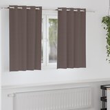 vidaXL Zavese z zavesami 2 pcs Temno rjava 140 x 140 cm Poliester | Shoptok.si