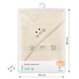 BabyOno Bambusova brisača 100x100 cm, z ušesi, krem | Shoptok.si