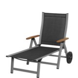 Vrtni ležalniki in počivalniki ASS COMFORT aluminijasti ležalnik – srebrn + črn Cene