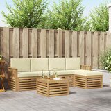  Set vanjskih sofa 6 pcs Bijela i krem 59 x 59 x 37 cm Poliester | Eponuda.com