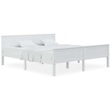 Posteljni okvir bel iz trdne borovine 200x200 cm, (20644578) | Shoptok.si