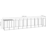  Kavez za pse srebrni 6 05 m² čelični | shoptok.hr