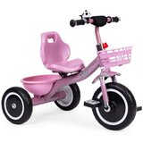 ECO TOYS Tricikl Sa Neklizajućim Rukohvatima, Zvoncem I Korpom, Pink | ePonuda.com