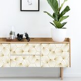 Ambiance Belo- rumena dekorativna tapeta za pohištvo Hexoka | Shoptok.si