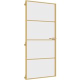 Sobna Notranja vrata ozka zlata 93x201,5cm kaljeno steklo in aluminij, (20983230) | Shoptok.si