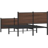  Metalni okvir kreveta bez madraca smeđi hrast 120x190 cm | Eponuda.com
