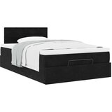 vidaXL Otomanski okvir kreveta s madraca crni 120x190 cm baršunasti | shoptok.hr