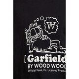 Wood Wood Bombažna kratka majica X Garfield črna barva | Shoptok.si