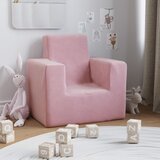 vidaXL Otroški kavč roza mehak pliš | Shoptok.si