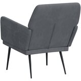  Fotelja tamnosiva 62 x 79 x 79 cm baršunasta | shoptok.hr
