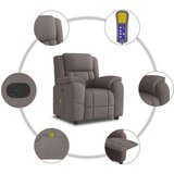 vidaXL Masažni naslonjač od tkanine smeđesivi | shoptok.hr