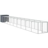  Kavez za kokoši s igralištem antracit 110x1017x110 cm čelični | shoptok.hr