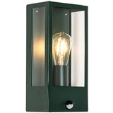 QAZQA Zunanja stenska svetilka temno zelena z detektorjem gibanja IP44 - Rotterdam | Shoptok.si