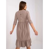 RUE PARIS Dress-RV-SK-7554.74P-dark beige | shoptok.hr