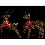  Božićni irvas 6 kom. 80 LED lampica Topla bijela - Topla bijela 6 Ratan | shoptok.hr