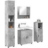  Set namještaja za kupaonicu Zidne s vratima 4 pcs Betonski sivi | shoptok.hr