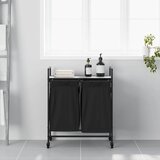  Košara za rublje s 2 odjeljka i kotačićima, siva, Sonoma | Eponuda.com