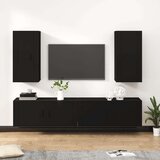  4-dijelni set TV ormarića crni od konstruiranog drva | shoptok.hr