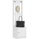 vidaXL Drvo za dvoranu SANDENS bijelo 45x40x159,5 cm puno drvo bor Cijene