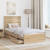  Krevetna konstrukcija Sonoma hrast 75 x 190 cm Inženjersko Drvo | Eponuda.com