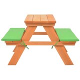 vidaXL dječji stol za piknik s klupama od masivne jelovine 89x79x50 cm Cijene