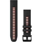 Garmin QuickFit 22 remen za sat, silikon crne/plameno crvene boje | shoptok.hr