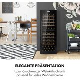 Klarstein Barossa 77 vinska vitrina, 48 cm, 77 steklenic, 2 coni, črna - | Shoptok.si