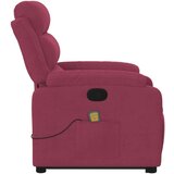 vidaXL Električni masažni naslonjač na podizanje boja vina baršun | shoptok.hr