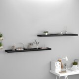 vidaXL Plutajuće zidne police 2 kom crne 120 x 23,5 x 3,8 cm MDF | shoptok.hr