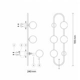 Vesta 579 ZIDNA LAMPA 4*G9 CRNA | ePonuda.com