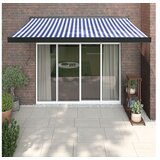 vidaXL Tenda na uvlačenje plavo-bijela 3 5 x 2 5 m tkanina i aluminij Cijene
