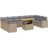  11-dijelni set vrtnih sofa od poliratana s jastucima bež | shoptok.hr