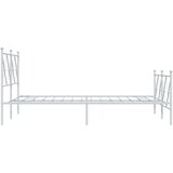  Metalni okvir kreveta uzglavlje i podnožje bijeli 120x190 cm | shoptok.hr
