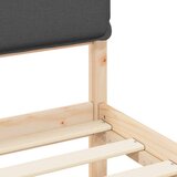  Posteljni okvir z oblazinjenim vzglavjem Temno siva 75 x 190 cm, (5000101539) | Shoptok.si
