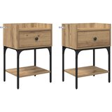  Noćni ormarić s ladicama 2 pcs Umjetnički hrast 40 x 29 x 60 cm | shoptok.hr