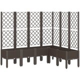 Furnova Cvetlično korito z oporno mrežo rjavo 160x120x142 cm PP, (21919916) | Shoptok.si