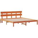  Krevetna konstrukcija Smeđa 200 x 200 cm Čvrsto borovo drvo | shoptok.hr
