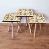 Hanah home 3Shp11 - beige beigeblueblackwhite nesting table (3 pieces) | ePonuda.com