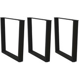 vidaXL Noge jedilne mize V-oblike 3 kosi črne 90x(72-73,3) cm jeklo Cene