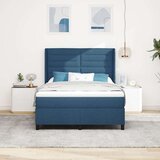 Box Spring Krevet s Madracem i LED Plavim 140x200 cm Tkanina | shoptok.hr