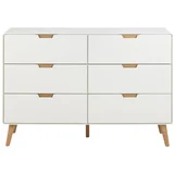 Bijela komoda 135x90x40 cm Lowell –
