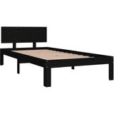  Posteljni okvir črn iz trdne borovine 90x200 cm, (20601671) | Shoptok.si