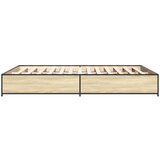  Okvir za krevet boja hrasta 120x190cm konstruirano drvo i metal | shoptok.hr