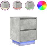 Maison Chic Dvo delni komplet Nočne omarice - Nočne mize z LED svetili Betonsko siva 38x34x50 cm, (21687046) Cene
