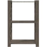  Stalak za pohranu 3 razina sivi 60x38x90 cm masivna borovina | shoptok.hr
