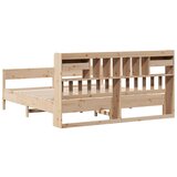  Krevet s regalom za knjige bez madraca 200 x 200 cm od borovine | shoptok.hr