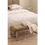 Ellos Home Smeđa metalna/podstavljena klupa od šenila Mindy – | shoptok.hr