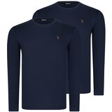 Dewberry DUAL SET T8588 ROUND COLLAR MEN'S SWEATSHIRT-LACİVERT-LACİVERT | Shoptok.si
