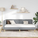  Kutni okvir kreveta Svijetlo siva 100 x 200 cm tkanina | shoptok.hr